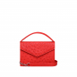 Preview: Small Handle Bag made of ostrich leather red